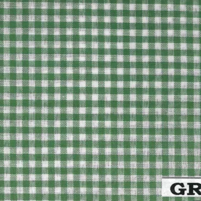 GREEN CHECKS UNIFORM FABRIC